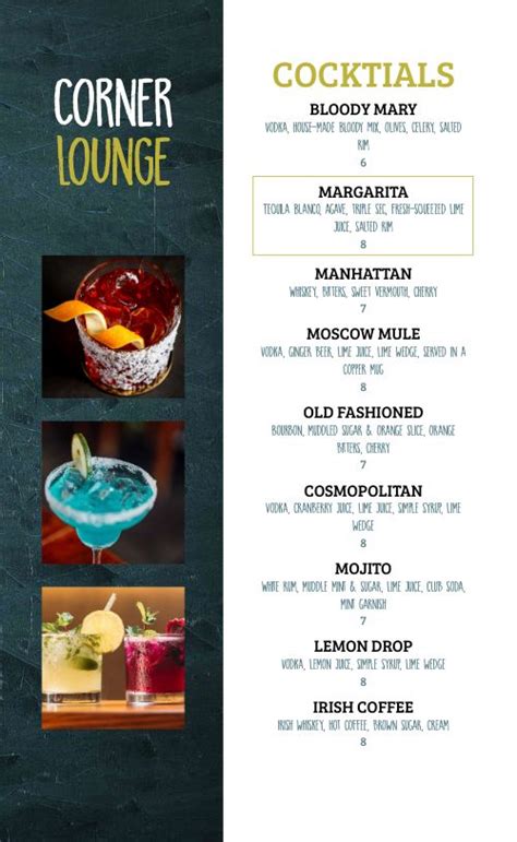 x exotic lounge|Menu .